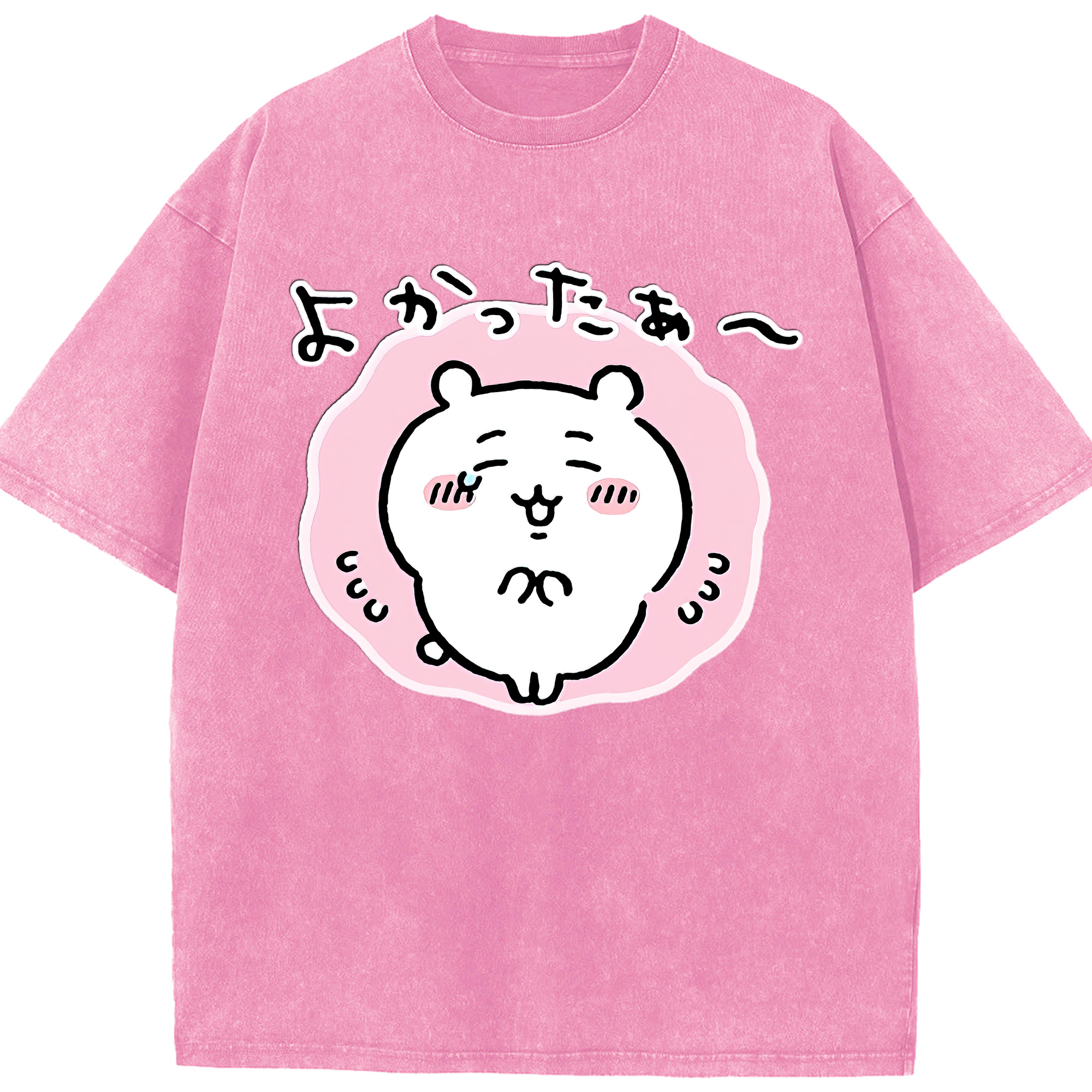 （画像用） ちいかわ ちいかわ Chii-kawa chiikawa 綿100% ヴィンテージ風 半袖Tシャツ（フロントプリント）